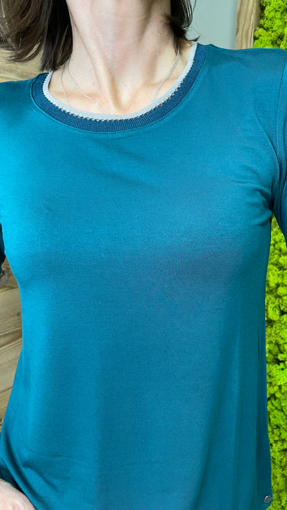 T-shirt cotone verde bottiglia